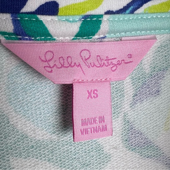 Lilly Pulitzer Long Sleeve Zip-Up Jacket In Pool Blue Stay Cool Size XS - Picture 10 of 14